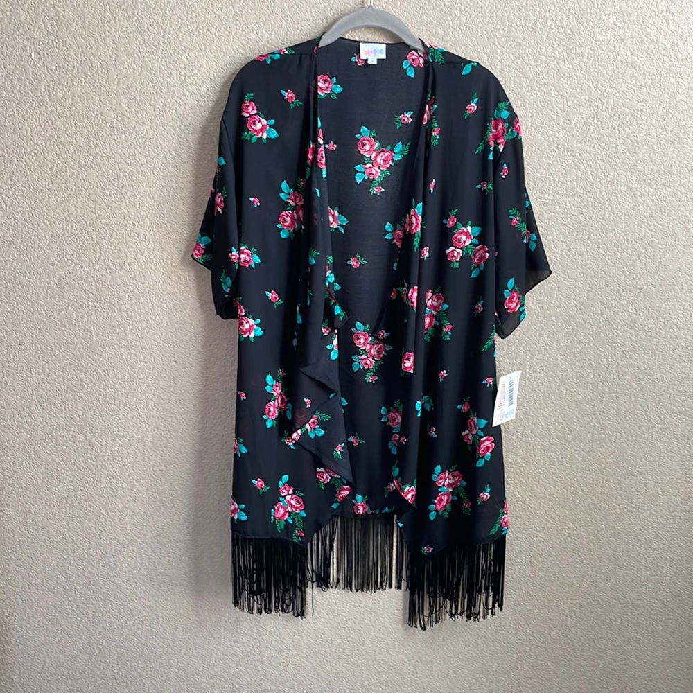 Black floral Lularoe Monroe overlay